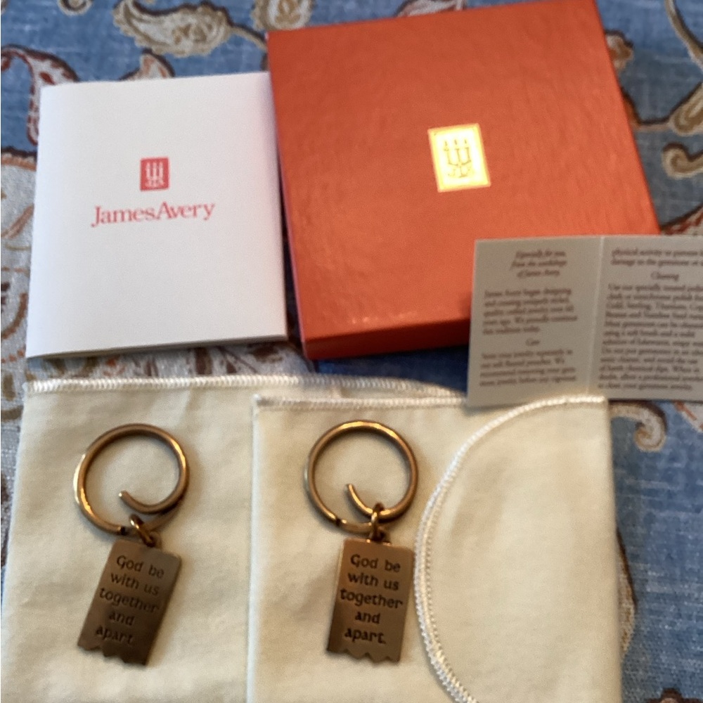 James Avery Bronze Mizpah Keychain set